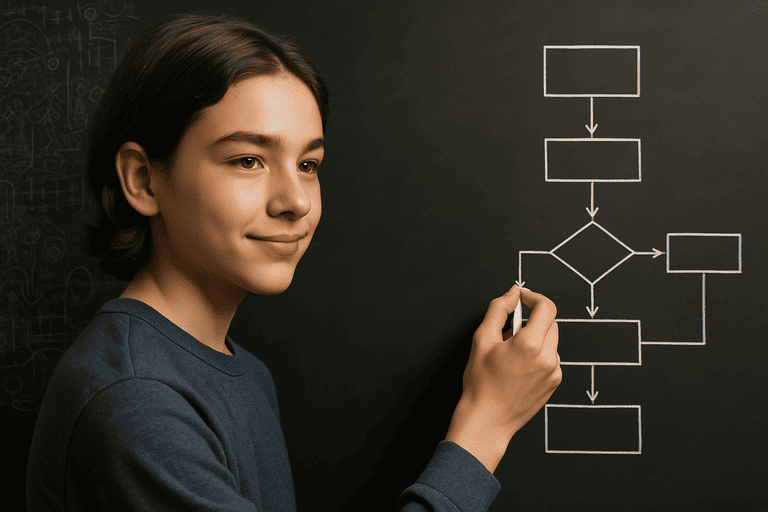 Siswa memecah puzzle kompleks