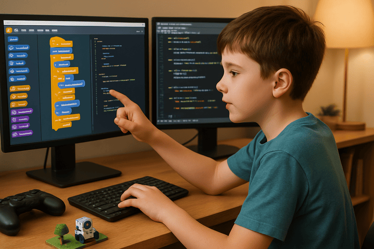Siswa belajar coding dengan berbagai platform