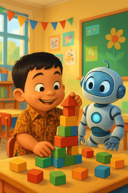 Anak Indonesia belajar STEM dengan robot