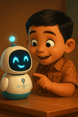 Teknologi AI menjadi teman belajar yang interaktif untuk anak-anak
