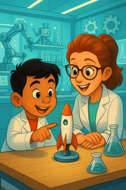 Anak belajar sains dan rekayasa