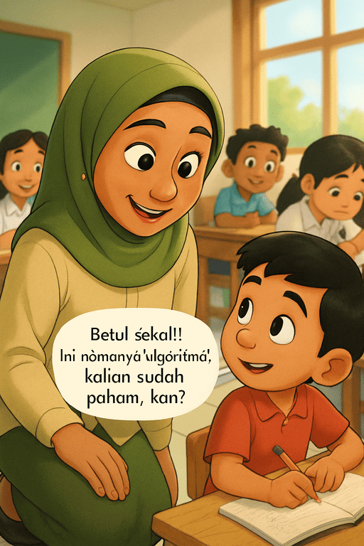 Guru membimbing siswa