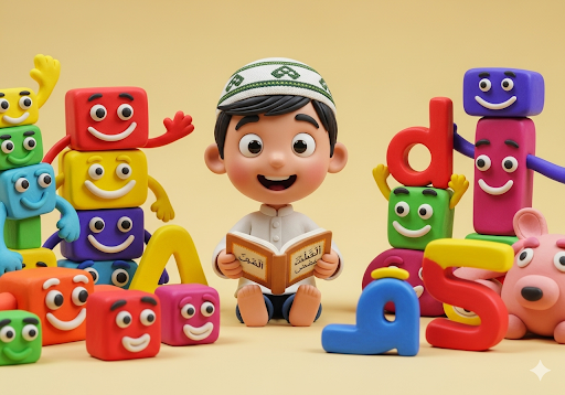 05. Seorang anak dengan gembira memegang sebuah buku kecil