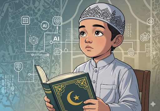 Gambar 1. Seorang anak Muslim Indonesia dengan ekspresi bijaksana